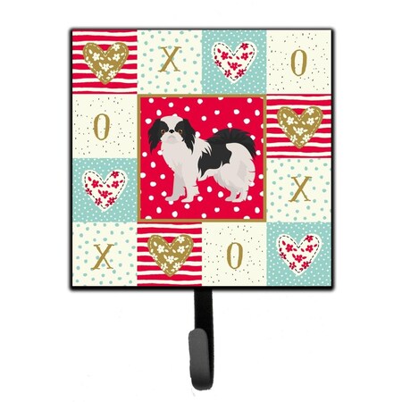 Carolines Treasures 4.25 x 1 x 7 in. Japanese Chin No.2 Love Leash or Key Holder CK5849SH4